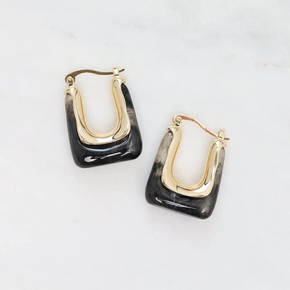 Gray crystal Earrings #1488
